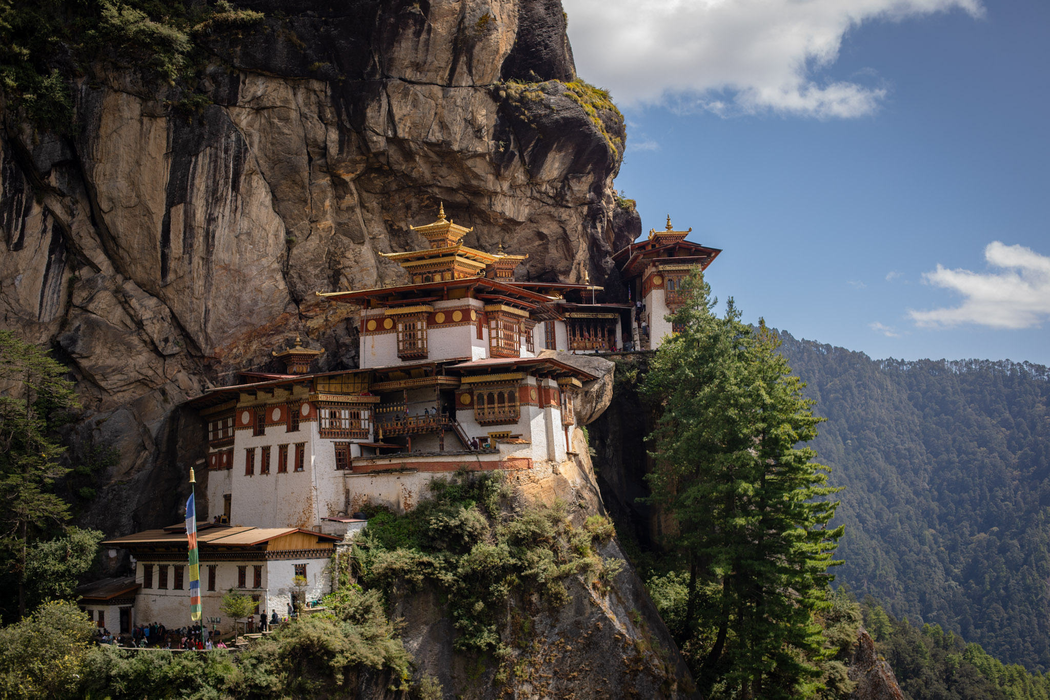 Taktsang Monastery, Bhutan. Photographing daily life at this sacred cliffside monastery in the Himalayas working with Third Rock Adventures.